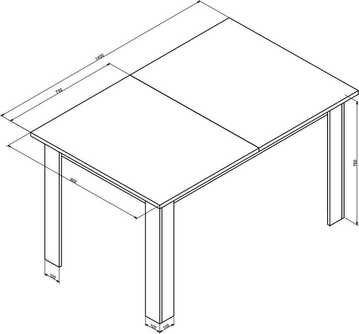 Produktbild Vicco Karlos (140 x 90 x 76 cm)