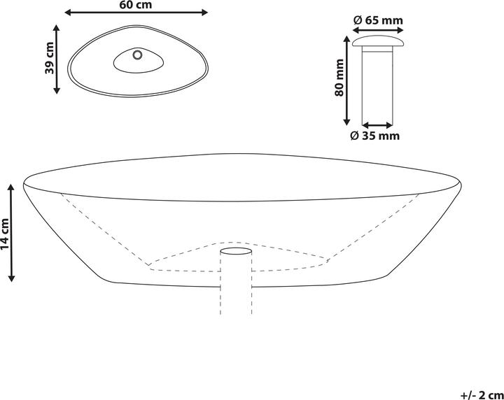 Actual product image Beliani Tirig (390 mm, 600 mm)