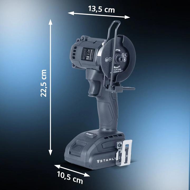 Produktbild Stahlwerk Mini-Akku-Winkelschleifer MAW-20 ST – 2 Ah Akku, leistungsstarker Handwinkelschleifer (76 mm)