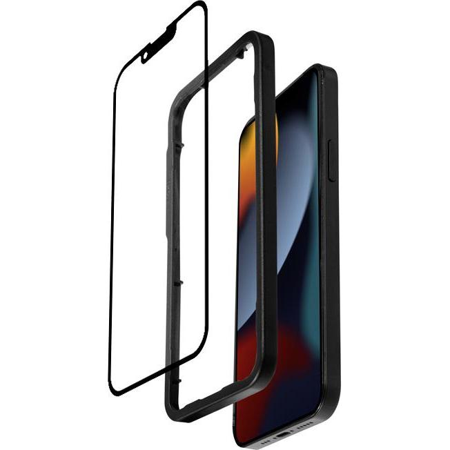 Crong Antibakterielles 3D-Rüstungsglas - 9H gehärtetes Glas für iPhone 13 Pro Max im Vollbildmodus + (1 Stk., Apple iPhone 13 Pro Max) (CRG-AB3DAG-IP13PM)