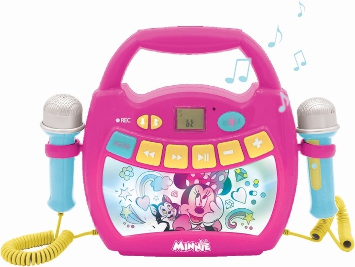 Produktbild Lexibook Minnie Mouse Bluetooth Lautsprecher mit Lichteffekte und Mikrofonen, Batterie wiederaufladbar