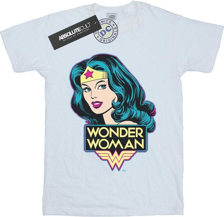 Actual product image Wonder Woman Girls Head T-Shirt (140, 146)