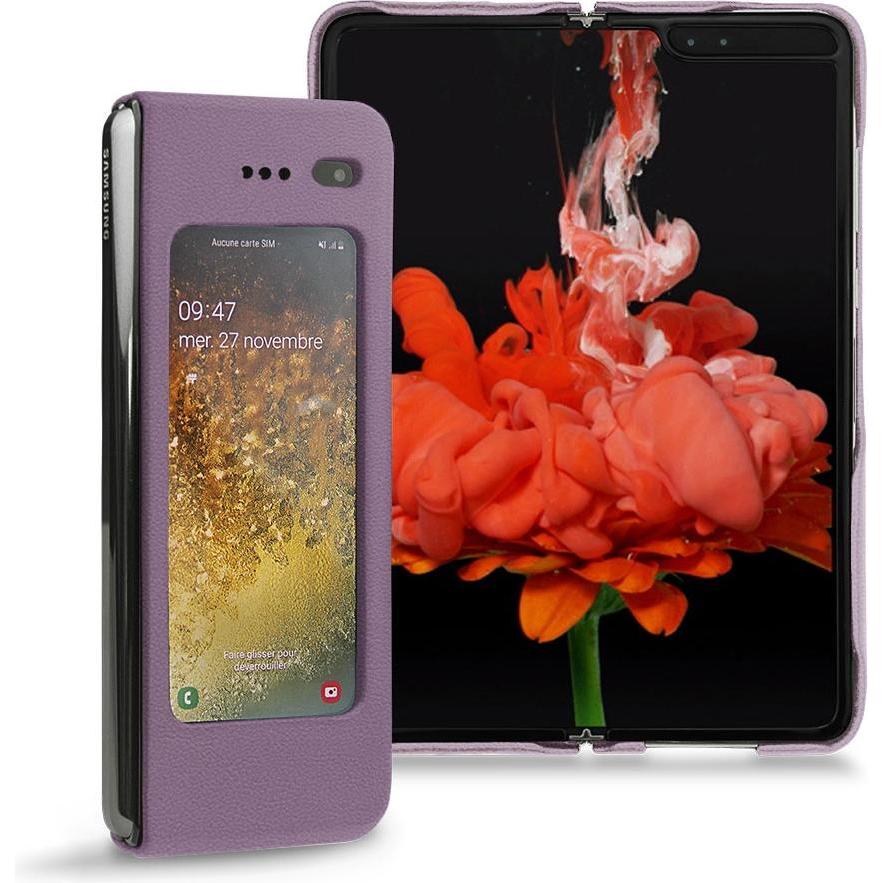 Noreve Lederschutzhülle (Samsung Galaxy Fold), Smartphone Hülle, Violett