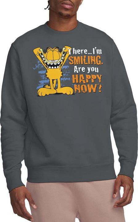 Actual product image Garfield Unisex Adult Smiling Sweatshirt (L)