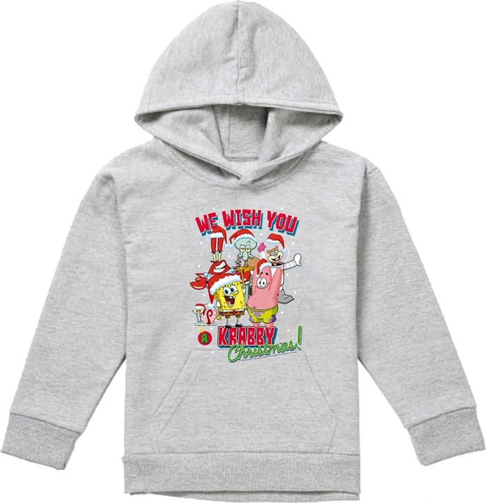 Produktbild Spongebob Squarepants Crabby Christmas Kapuzenpullover meliert (128)