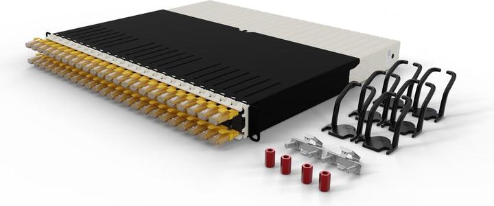 Produktbild PATCHBOX one / 8RU / Cat 6A, UTP, 0.8 m, Gelb (U/UTP, UTP, CAT6a, 0.80 m)