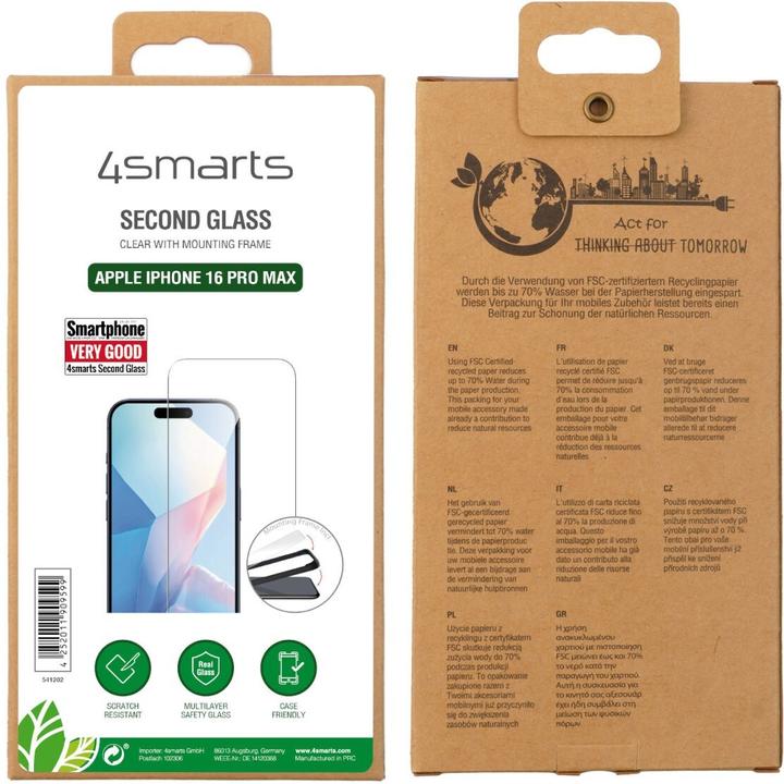 Immagine prodotto 4smarts Secondo bicchiere (1 Pezzo/i, Apple iPhone 16 Pro Max)