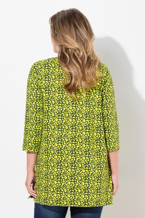 Produktbild Miamoda Longshirt, Leomuster, Glitzer-Statement, 3/4-Ärmel (44)