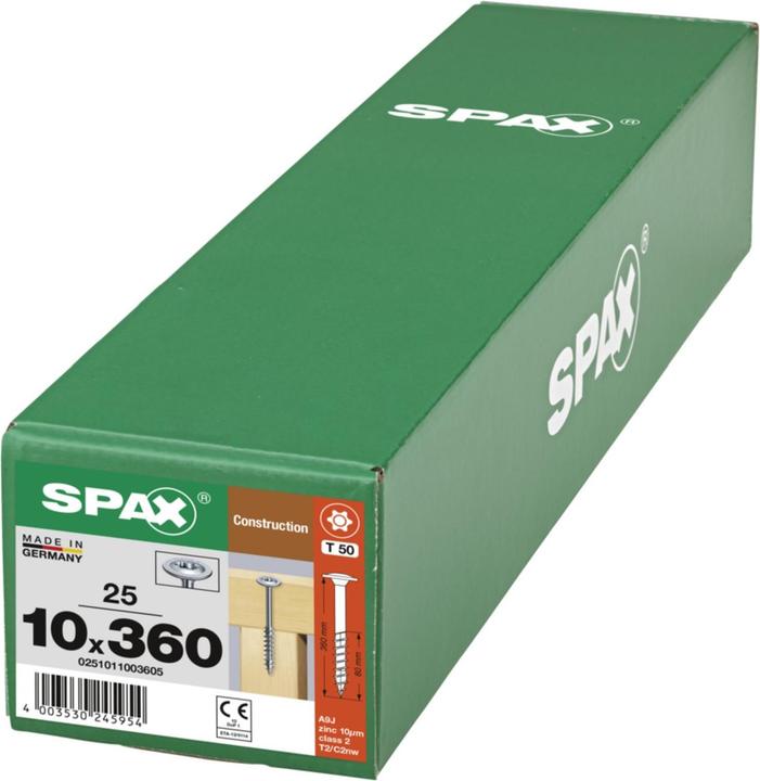 Produktbild Spax Tellerkopf T-Star Plus T50 Teilgewinde Wirox (25 Schrauben pro Stück)
