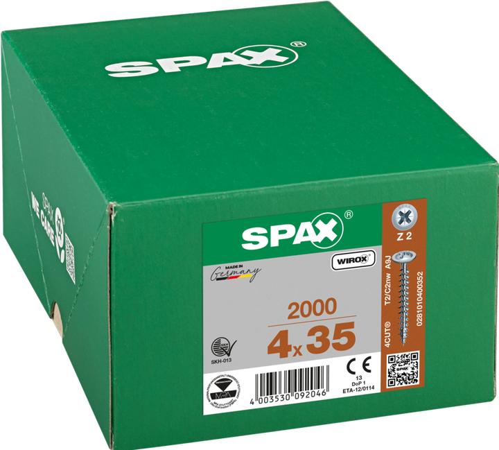 Actual product image Spax Back wall screws PZ2 4.0x35 mm (500 Screws per piece)