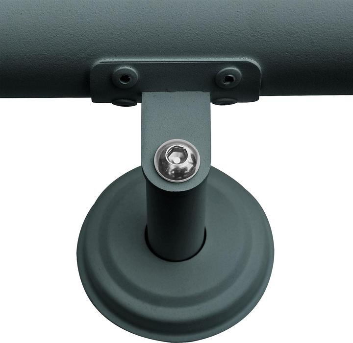 Actual product image Wiltec Handrail set wall bracket 100cm anthracite Handrail grab rail stainless steel (Stainless steel)