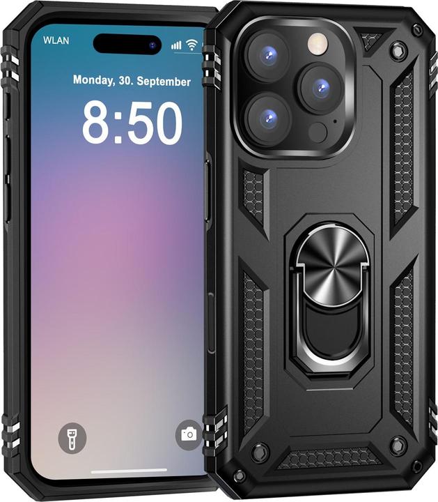 Actual product image Nalia Shockproof Military Style Ring Cover (Apple iPhone 16 Pro)