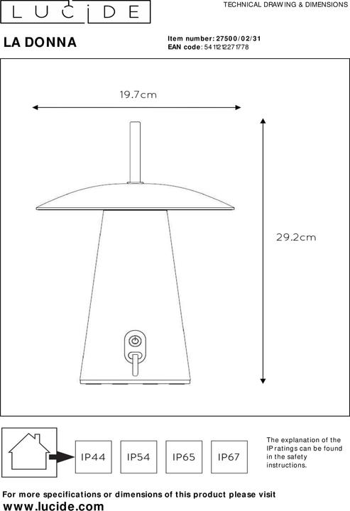 Actual product image Lucide La Donna (263 lm)