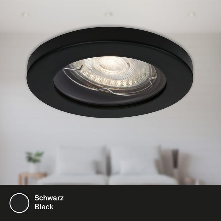 Produktbild Briloner LED Einbauleuchten 3er-Set, matt-schwarz, 3xLED/GU10/5W (400 lm, GU10)
