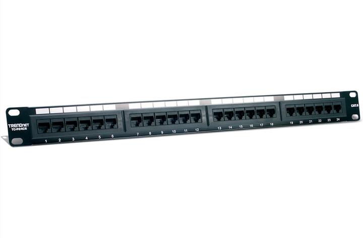 Actual product image Trendnet TC-P24C6 Patch Panel 24-port Cat6 Unshielded