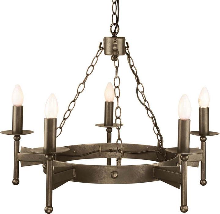 Produktbild Elstead Lighting Cromwell Kronleuchter E14 5-fach Alte Bronze, Made in UK (67 cm)