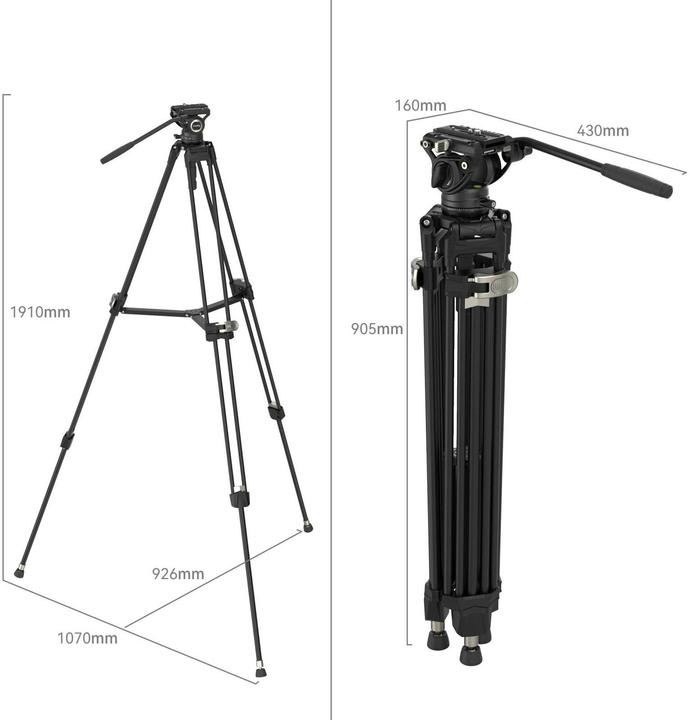 Produktbild SmallRig FreeBlazer Heavy-Duty Aluminum Alloy Tripod Kit AD-80 4163 (Metall)