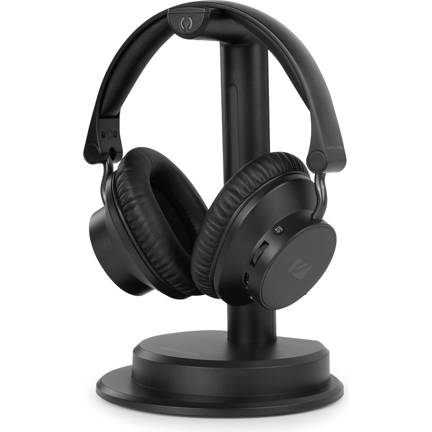 Muse Wired headphones TV Headphones M-285 CTV Over-ear Bluetooth Black (Cablato), Cuffie, Nero