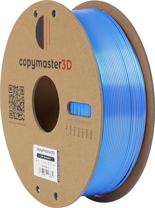 Productafbeelding Copymaster3D Tri-Silk 3D printer filament, 1.75 mm, blue/purple/pink (PLA, 1.75 mm, Veelkleurig)