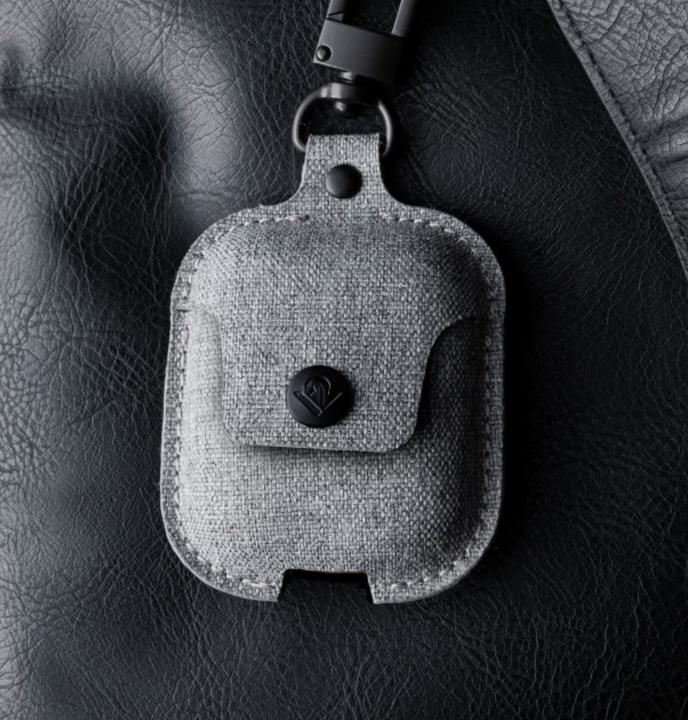 Actual product image TwelveSouth AirSnap Fabric Case for AirPods Fog (Headphone bag)