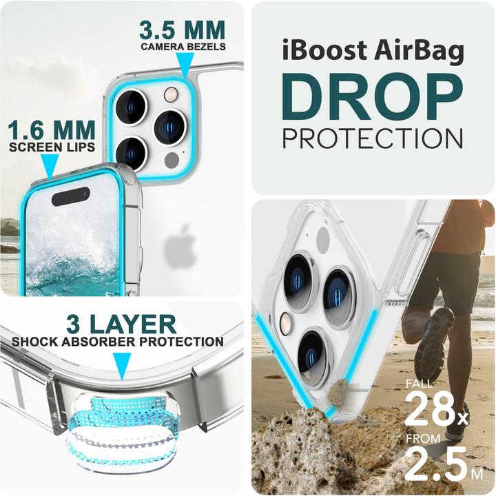 Actual product image Nalia Half Clear Frosted Cover (Apple iPhone 15 Pro)