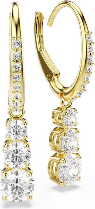 Produktbild Swarovski Stilla Attract Kreolen Rundschliff Weiss Goldlegierungsschicht (Swarovski Metall)