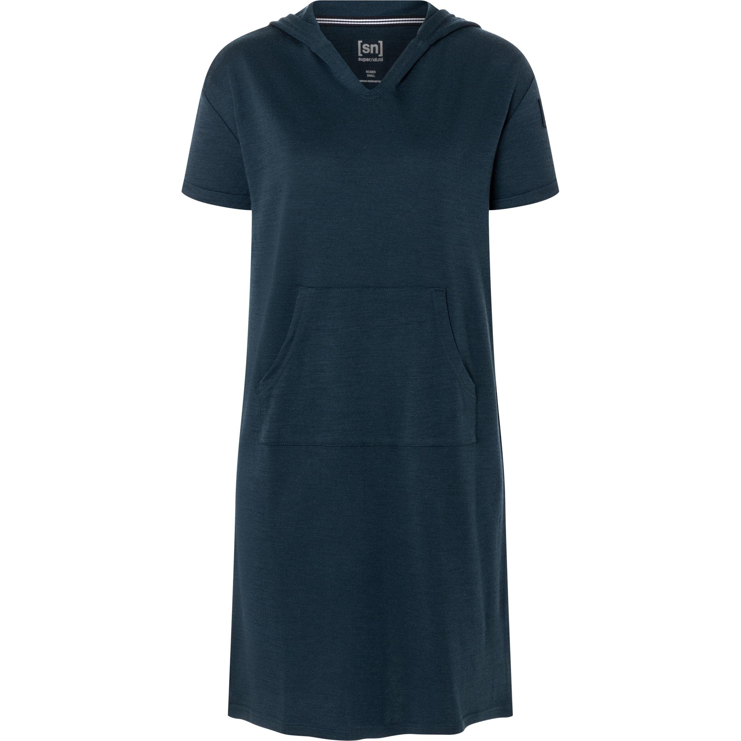 Thumbnail - Super Natural, Damen, Kleider, Women's Hooded Bio Dress, Blau, (XS)