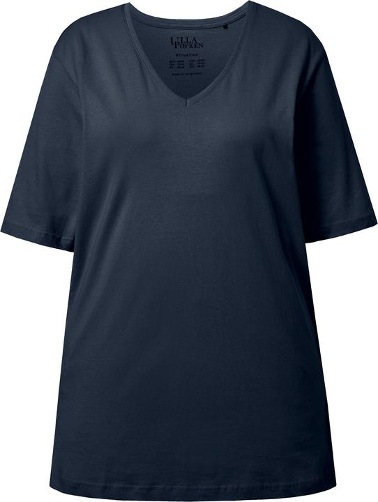 Immagine prodotto Ulla Popken T-shirt dalle linee morbide con scollo a V e mezze maniche (42, 44)