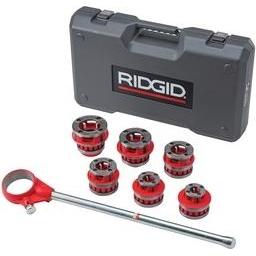 Ridgid, Maschi + Giramaschi, 65255 Modell 12-R BSPT Gewindeschneidsatz mit Ratsche 1/2"-2"
