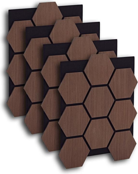 Homestyle4u 4er Set Akustikpaneele Wandpaneele (4 Stk.)