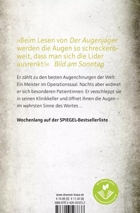 Produktbild Der Augenjäger (Deutsch, Sebastian Fitzek, 2012)