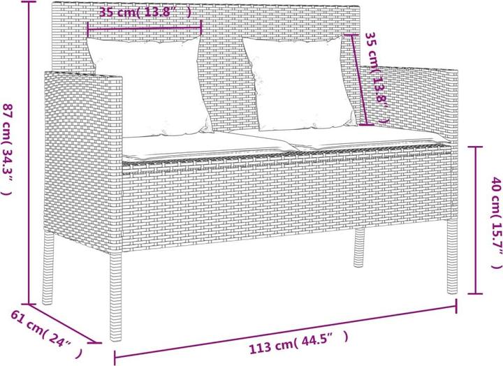 Image du produit vidaXL Ensemble salon de jardin 10 pièces avec coussins