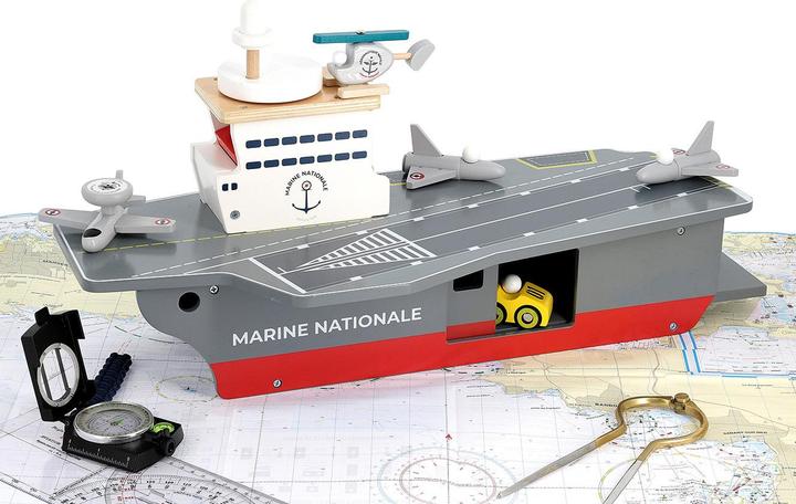 Actual product image Vilac Aircraft carrier + accessories - Marine national
