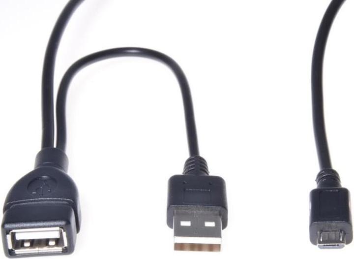 Produktbild PremiumCord USB reduction cable USB A/female+USB A/male - Micro USB/male OTG (0.50 m)