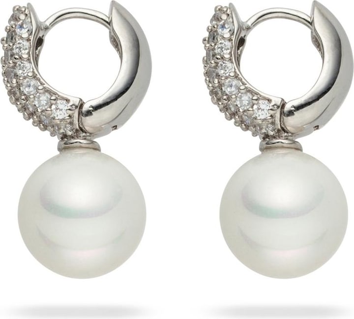 Produktbild Lulu & Jane Damen Messing Zirkonia Muschelkernperle silber - 29209 (Messing)