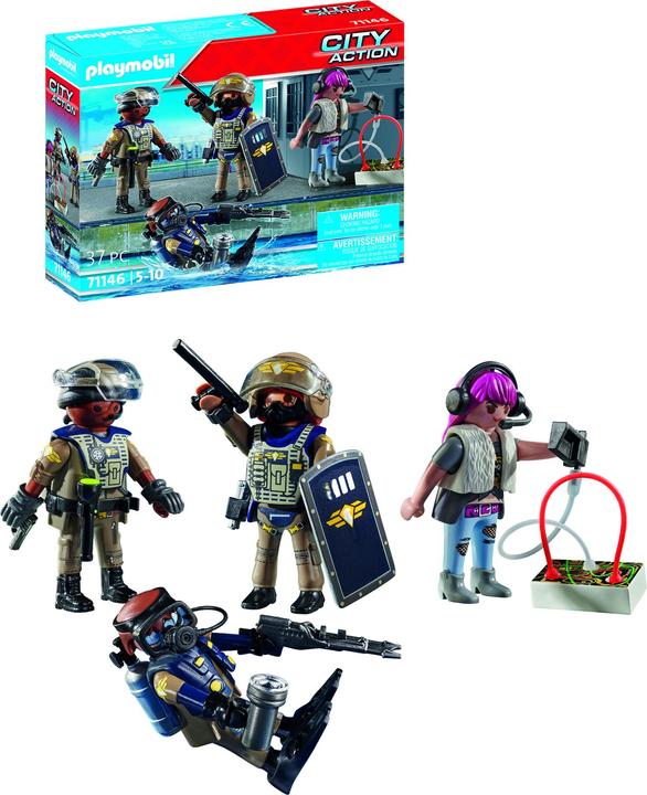 Produktbild Playmobil SWAT-Figurenset (71146, Playmobil City Action)