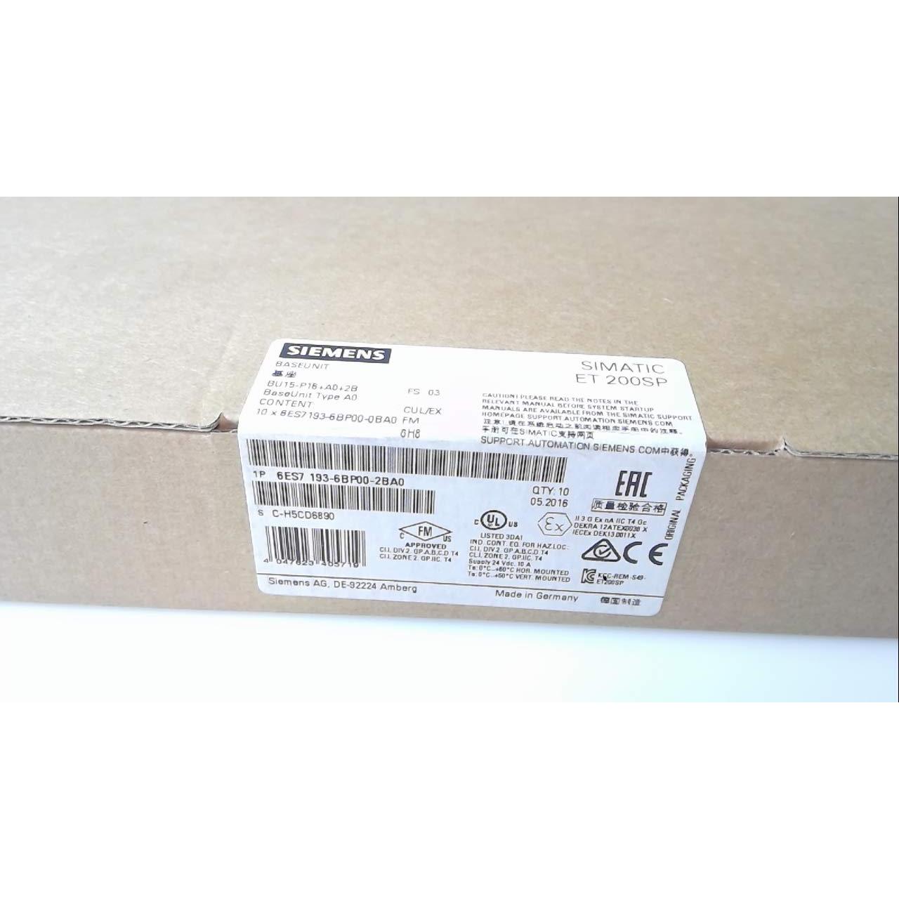 Thumbnail - Siemens, Zubehör Antriebstechnik, SIMATIC ET 6ES7193-6BP00-2BA0 200SP, Base-Unit BU15-P16+ A0+2B, BU-Ty