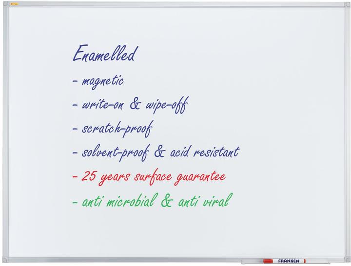 Image du produit Franken Tableau blanc X-tra!Line émail antimicrobien (180 x 120 cm)