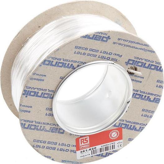 Produktbild RS PRO Aderleitung 0,5mm² weiß (100 m)