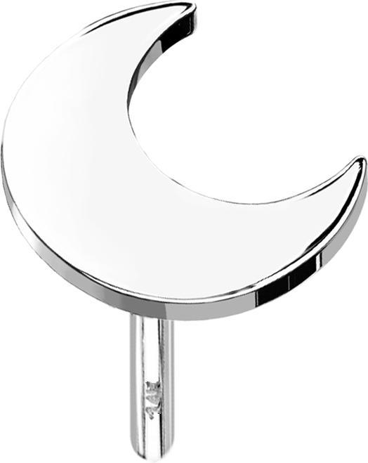 Image du produit Star Piercing Threadless lune 14k or blanc (sans laiton, Or 14k)