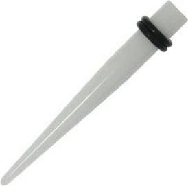 Produktbild Hermex 18mm Ohr Plug Expander Dehnungsstecker Piercing aus Weissen Bioplastik - Weiss (Acryl, Silikon)