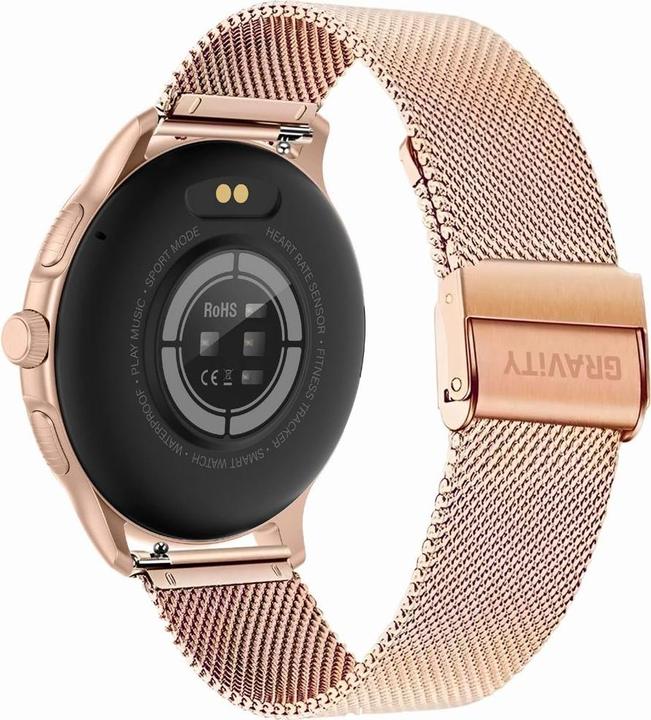 Produktbild Gravity GT12-5 Damen-Smartwatch, graues Silikonarmband + Roségold-Armband