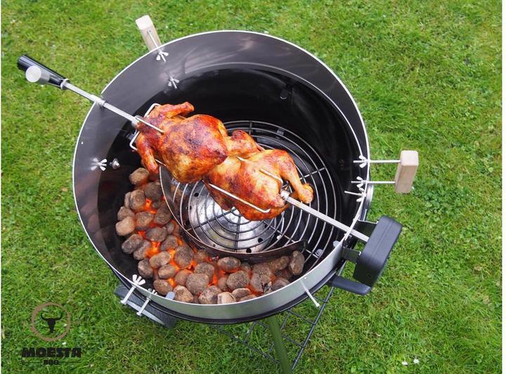 Produktbild Moesta BBQ Grillaufsatz Rotisserie zu Holzkohle Kugelgrill Ø 57 cm