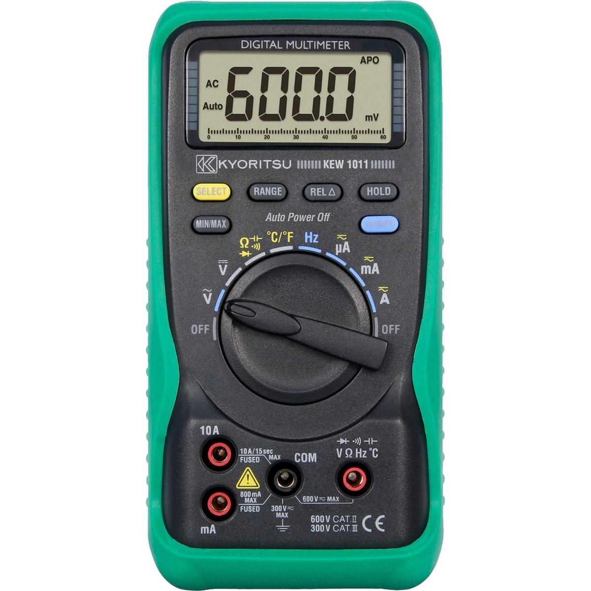 Kyoritsu, Multimetro, 010110001A Digitales Multimeter mit Temperaturmessung (CAT III 300V)