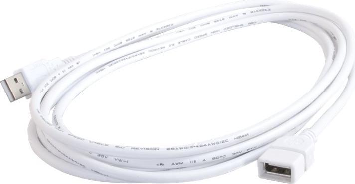 Immagine prodotto C2G 2 m USB A/A EXT CBL BIANCO (2 m, USB 2.0)