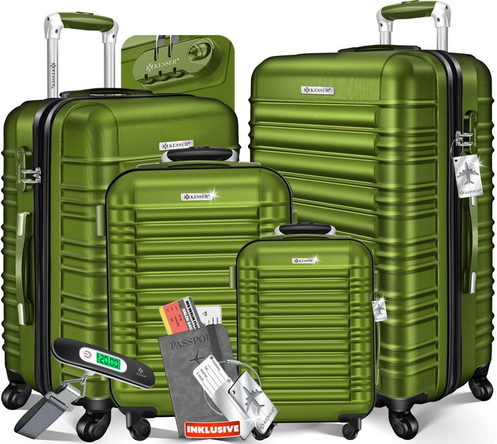 Kesser 4tlg. Hartschalenkofferset Hartschalenkoffer Reisekoffer Set (25 l)
