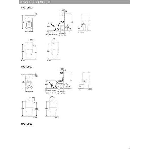 Thumbnail - Villeroy & Boch, Badarmatur, V&B Vario-Abflussbogen für Abgang senkrecht Breite 100mm