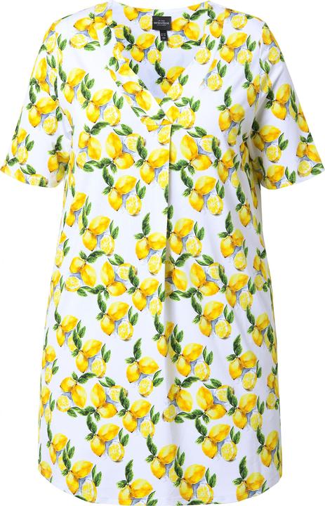Produktbild Ulla Popken Slinky-Shirt, Zitronen, A-Linie, V-Ausschnitt, Halbarm (58)