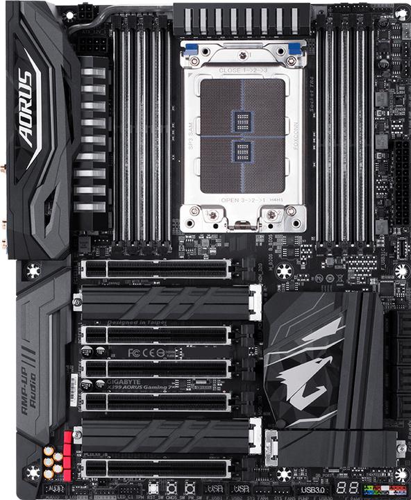 Actual product image Gigabyte AORUS X399 Gaming 7 (TR4, AMD X399, ATX)