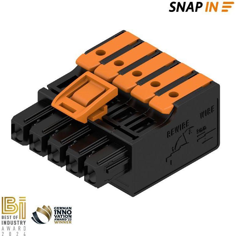 Weidmüller Buchsengehäuse-Kabel Polzahl Gesamt 5 Rastermass 5 mm 2741700000 72 St., Cavo + Spina elettrica, Nero